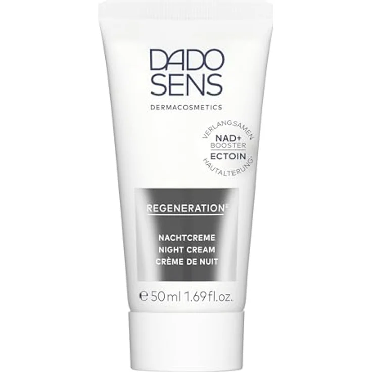 DADO SENS REGENERATION E NACHTCREME 50 ml - Regenerierende Nachtpflege mit Ectoin und NAD+ Booster, für sensible Haut, mildert Falten, Anti-Aging Wirkung – Bild 1