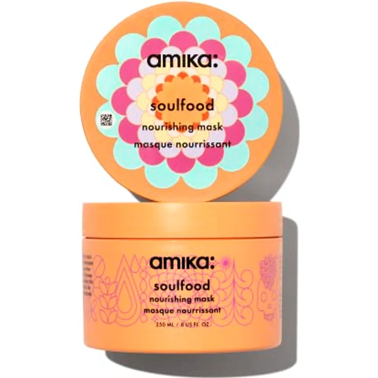 Amika Soulfood Nourishing Hair Mask 250ml, Pflegende Haarmaske für alle Haartypen, Ohne Parabene, Silikone & Sulfate, Intensive Feuchtigkeit und Haarstärkung – Bild 1