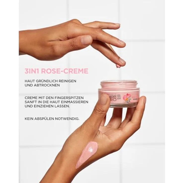 Garnier Bio Rosy Glow 3in1 Rosé Gesichtscreme 50 ml – Bild 4