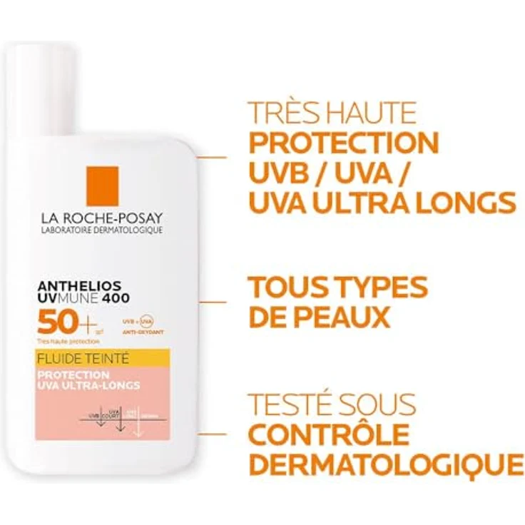 La Roche-Posay Anthelios Fluid Getönt 50+ Sonnencreme 50 ml – Bild 2