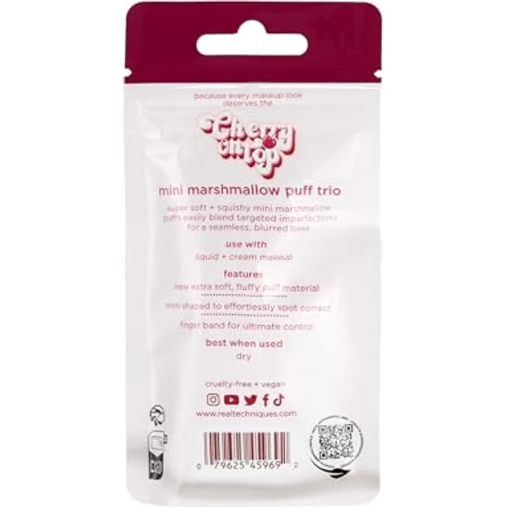 Real Techniques Mini Marshmallow Puff Trio Set, 3 weiche Make-Up Schwämme für makellose Basis, limitierte Auflage – Bild 9