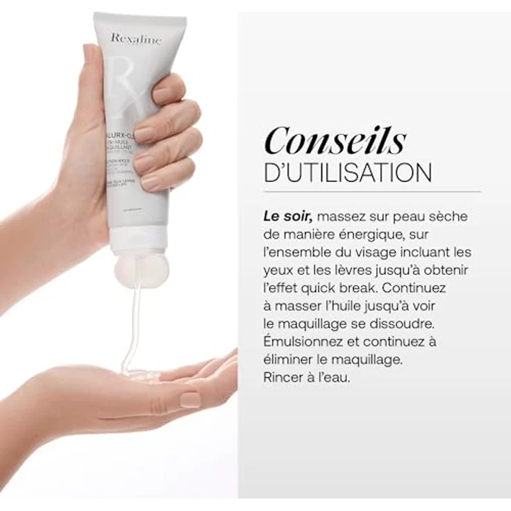 Rexaline Hyalux-Clean, Gesichtsreinigung Öl-Gel, 125 ml, sanfte Make-up-Entfernung mit Hyaluronsäure – Bild 5