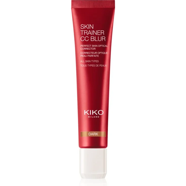KIKO Milano Skin Trainer CC Blur CC Cream, pflegende Tagescreme mit einheitlichem Hautbild, Farbton 04 Dark, 30 ml