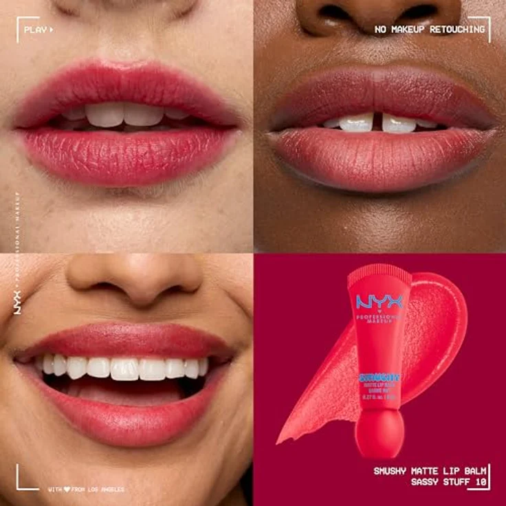 NYX Professional Makeup Smushy Matte Lip Balm, Lippenbalsam 8 ml mit veganer Formel und samtig-mattem Finish – Bild 2