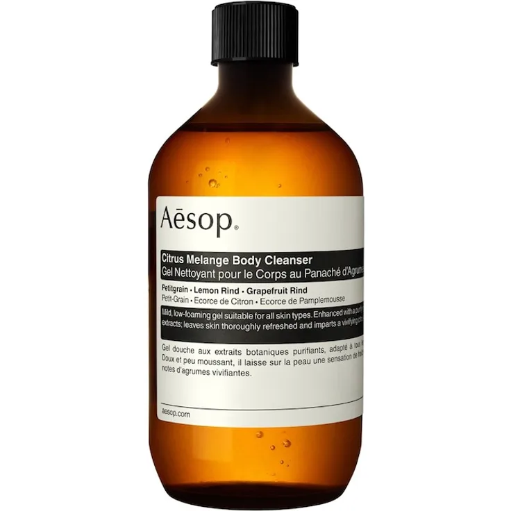 Aesop Citrus Melange Body Cleanser, Duschgel 500 ml mit Schraubverschluss, erfrischender Zitrusduft, für alle Hauttypen geeignet