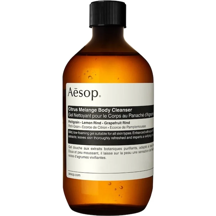 Aesop Citrus Melange Body Cleanser, Duschgel 500 ml mit Schraubverschluss, erfrischender Zitrusduft, für alle Hauttypen geeignet