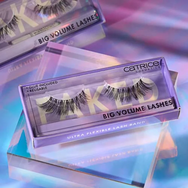 Catrice Faked Big Volume Lashes, künstliche Wimpern, Schwarz, langanhaltend, Falsche Wimpern-Effekt, ohne Mikroplastikpartikel, Nanopartikel frei, ohne Parfüm, ölfrei, 1er Pack (1pair) – Bild 3