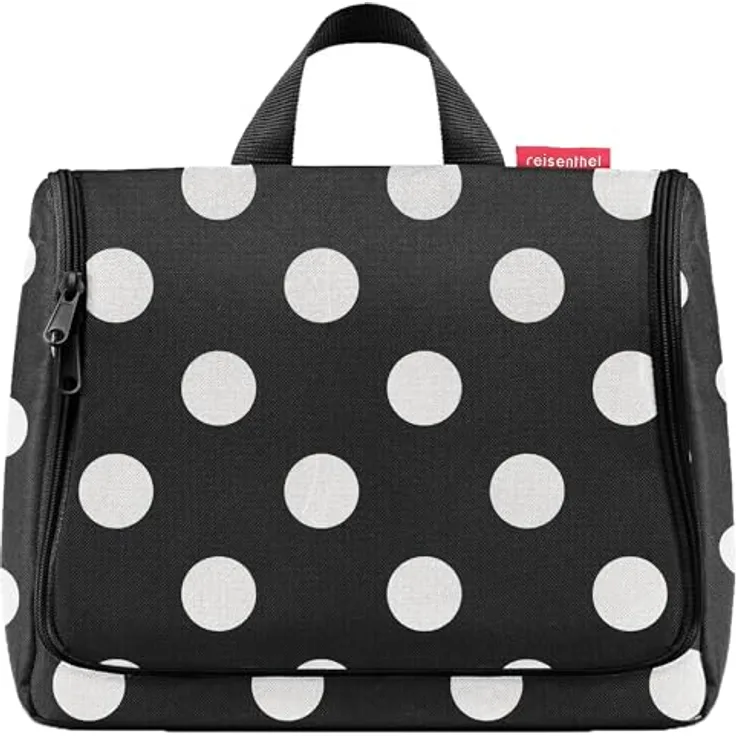 reisenthel toiletbag XL dots White - praktischer Kulturbeutel mit Haken, wasserabweisendes Material
