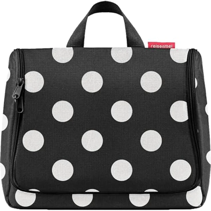 reisenthel toiletbag XL dots White - praktischer Kulturbeutel mit Haken, wasserabweisendes Material – Bild 1