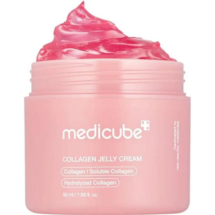 Medicube Collagen Jelly Cream 50ml – Straffende Feuchtigkeitspflege mit 98% Hydrolysiertem Kollagen, Niacinamid und Squalan