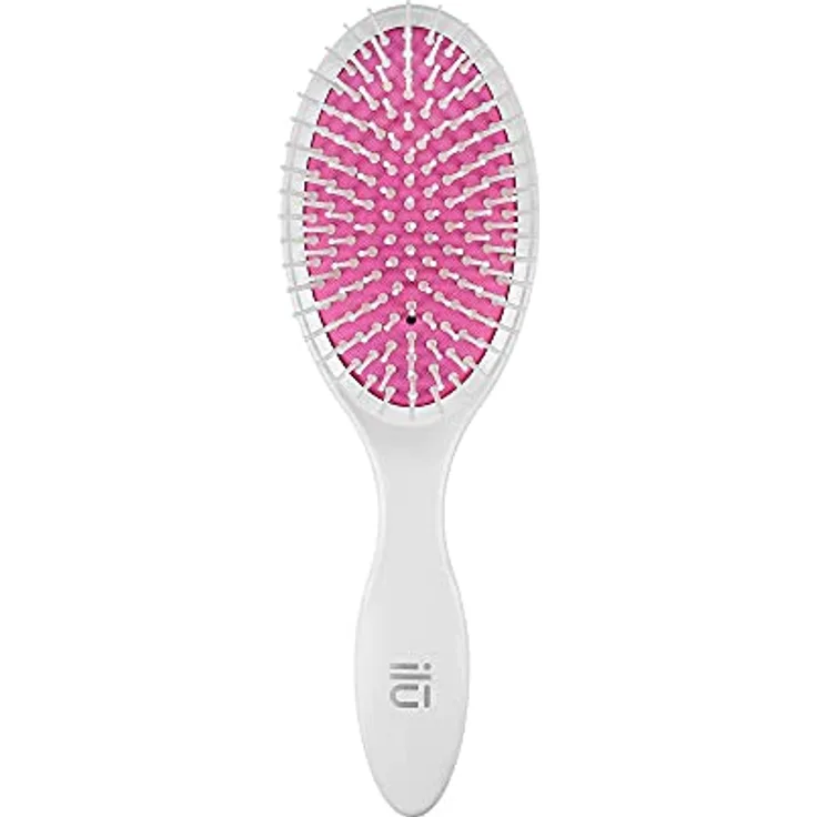 TB TOOLS FOR BEAUTY ILU Easy Detangling Entwirr Haarbürste für alle Haartyp aus Vegan Borsten, mit Weiches Kissen und Softe Pins, Oval Form und Weiße Farbe (SO TOUCHABLE)