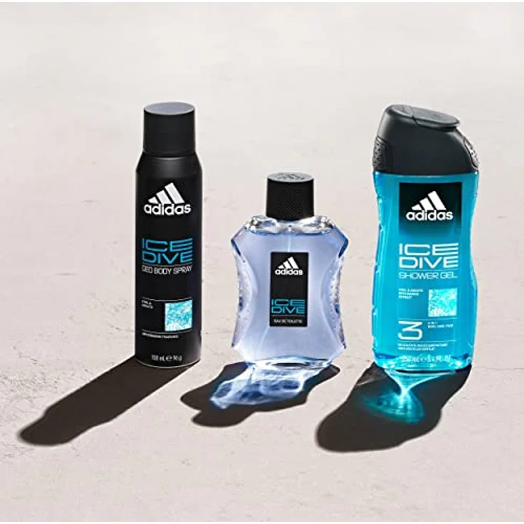 adidas Ice Dive After Shave, langanhaltender Duft mit belebender Zitrusnote und aromatischem Patschuli, 100 ml – Bild 5