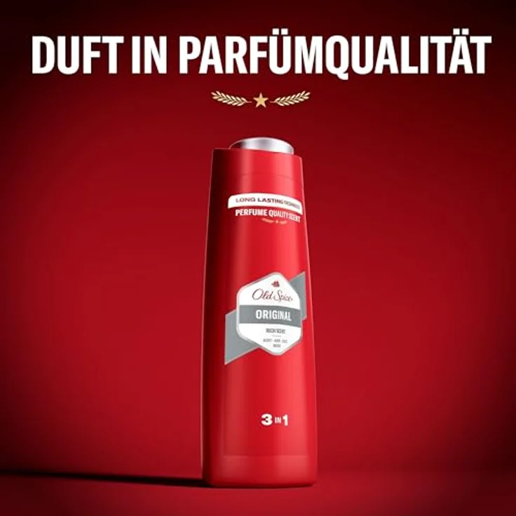 Old Spice Original 3-in-1 Duschgel & Shampoo für Männer (250 ml), lang anhaltend Frisch, Körper-Haar-Gesichtsreinigung - Old Spice – Bild 3
