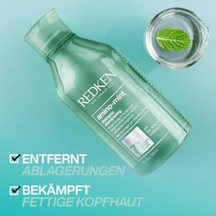 Redken Amino Mint Scalp Relief Haarshampoo 300 ml – Bild 2
