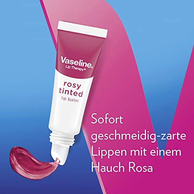 Vaseline Lippenbalsam Rosy Tinted schützt die Lippen vor dem Austrocknen hergestellt mit 100% reiner Vaseline 10 g – Bild 4