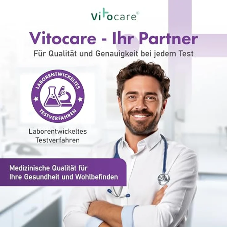 Vitocare Helicobacter Pylori Testset, 2 sterile Stuhltests mit schneller Ergebnisermittlung nach 10 Minuten – Bild 7