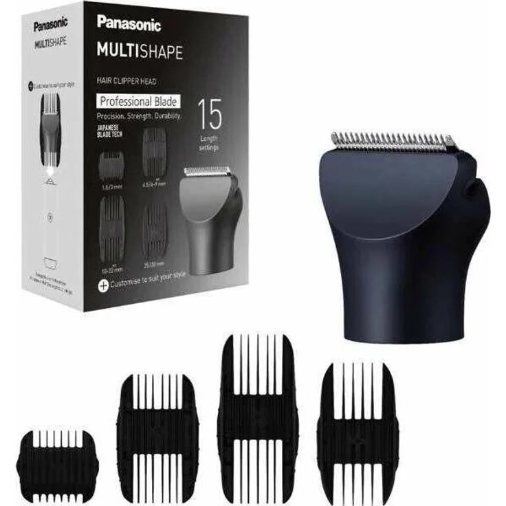 Panasonic HAARSCHNEIDERSET PROFFESIONAL (ER-CHC1-A301), Multishape Haarschneideaufsatz mit japanischer Klingentechnologie, 15 Längeneinstellungen – Bild 1