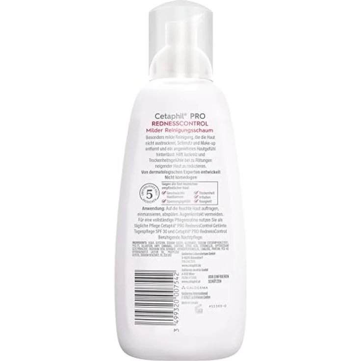 Galderma Cetaphil Redness Control Milder Reinigungsschaum 236 ml, für Damen und Herren  – Bild 3