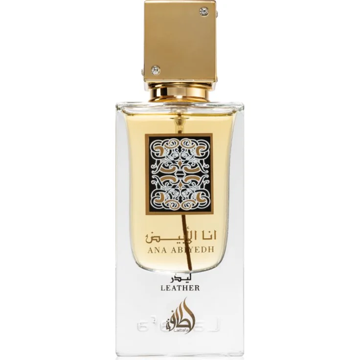 Lattafa Ana Abiyedh Leather, Eau de Parfum für Herren, 60 ml, orientalischer Gourmand-Duft