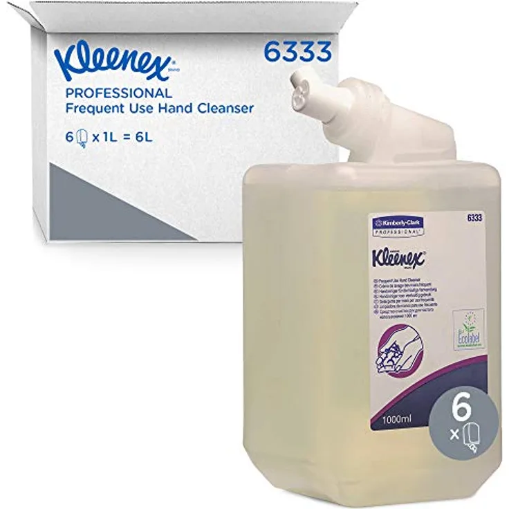 Kimberly-Clark Sanfte Waschlotion, Handseife ohne Duft, transparent, 1000 ml, geeignet für Spender 9000 474 121