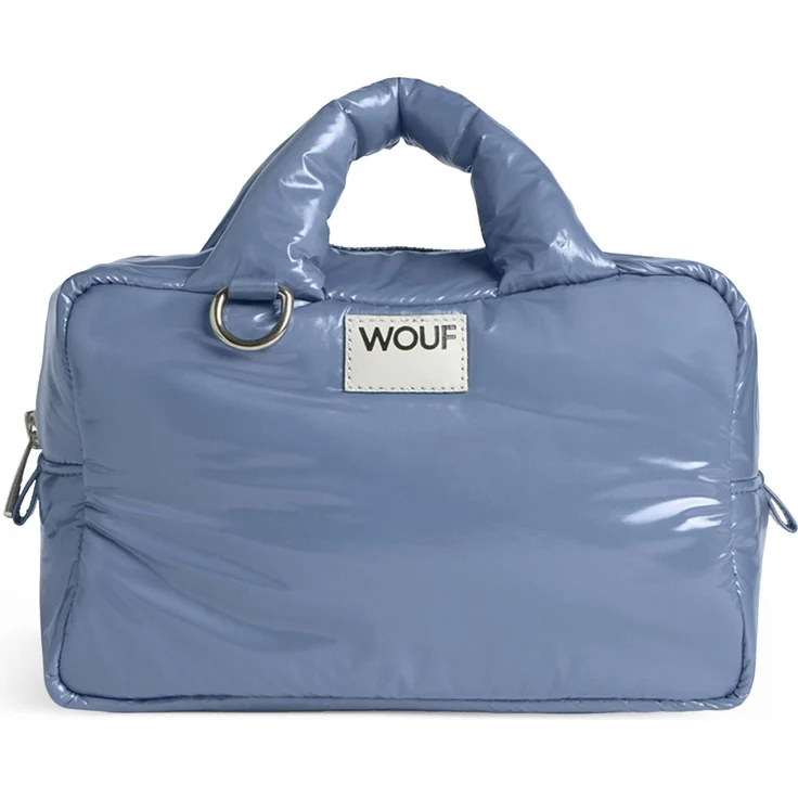 Wouf Glossy Kulturbeutel, 20 cm, Blau, (3 l) mit Netzfach für optimale Organisation auf Reisen