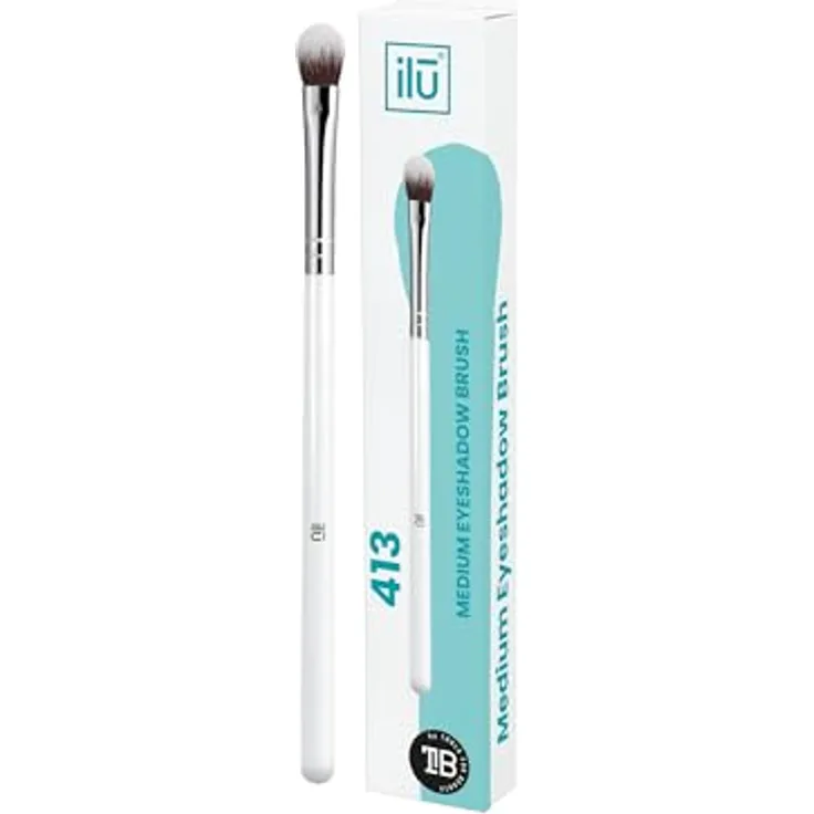 TB TOOLS FOR BEAUTY T4B ILU 400 Lidschattenpinsel, ergonomischer Holzgriff, synthetisches Taklon, vegan, für empfindliche Haut, professionell