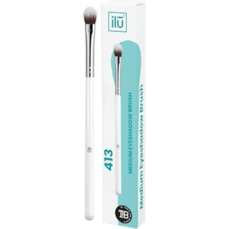 TB TOOLS FOR BEAUTY T4B ILU 400 Lidschattenpinsel, ergonomischer Holzgriff, synthetisches Taklon, vegan, für empfindliche Haut, professionell – Bild 1