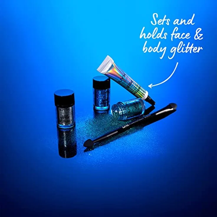 NYX Professional Makeup Glitter Primer, transparenter Make-up-Primer für Glitzer, 10 ml – Bild 2