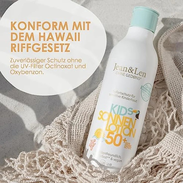 Jean & Len Kids Sonnenlotion LSF 50+, 250ml – Bild 6