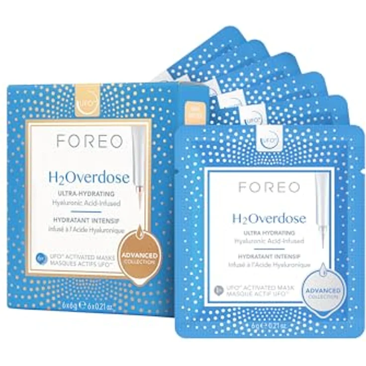 Foreo UFO Maskenpads H2Overdose 2.0, ultra-hydratisierende Anti-Pickel-Masken mit Hyaluronsäure und Ceramid 3, 6 g – Bild 2