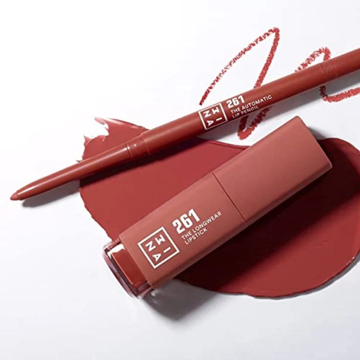 3INA The Longwear Lipstick, matte Lippenstift mit Hyaluronsäure, 6 ml, Nr. 261 - Dark Nude – Bild 5