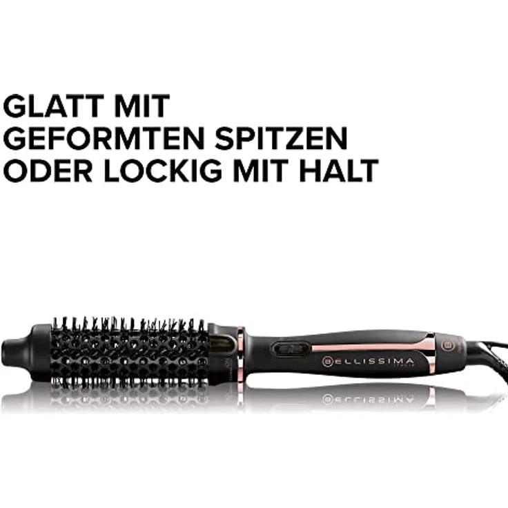 Bellissima My Pro Magic Style Brush P2 30, Warmluftbürste, natürlich wirkende glatte Haare oder definierte Locken, Durchmesser: 30 mm, Ionen-Technologie, Keramikbeschichtung, Mehrfachspannung – Bild 2