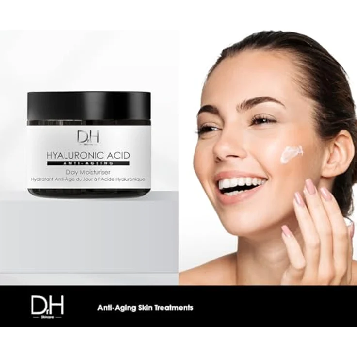 Skin Chemists Dr. H Hyaluronic Acid Anti-Ageing Day Moisturiser, feuchtigkeitsspendende Gesichtscreme mit jugendlichem Finish, 60 ml – Bild 3