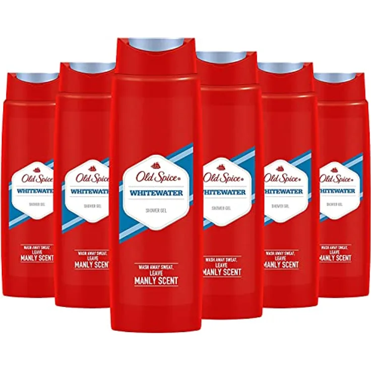 Old Spice Whitewater Duschgel, für Männer, 6er Pack (6x400 ml) - Legendäre Reinigung für legendäre Typen, Frischer Schaum, Kraftvolle Wirkung
