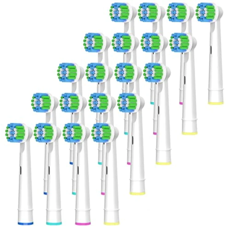 Betterchoi 20 Stück Aufsteckbürsten, Präzisionsbürstenköpfe kompatibel mit Oral B, weiß, hervorragende Plaque-Entfernung und volle Kompatibilität mit Oral-B Zahnbürsten. – Bild 1