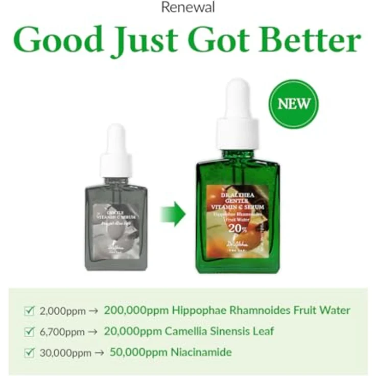 Dr. Althea Gentle Vitamin C Serum, 30 ml, leichtes Gesichtsserum zur Verjüngung der Haut, vegan, antioxidative Wirkung – Bild 2