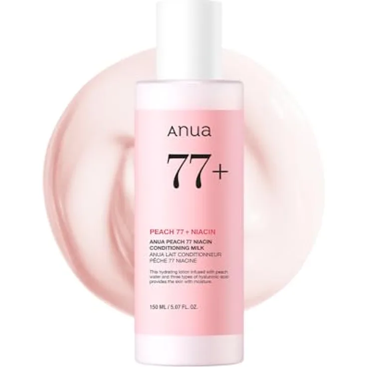 ANUA Peach Niacin Conditioning Lotion, Gesichtsfeuchtigkeitscreme mit Vitamin B12, leichte koreanische Hautpflege für Glashaut, 150 ml/5,07 fl.oz.