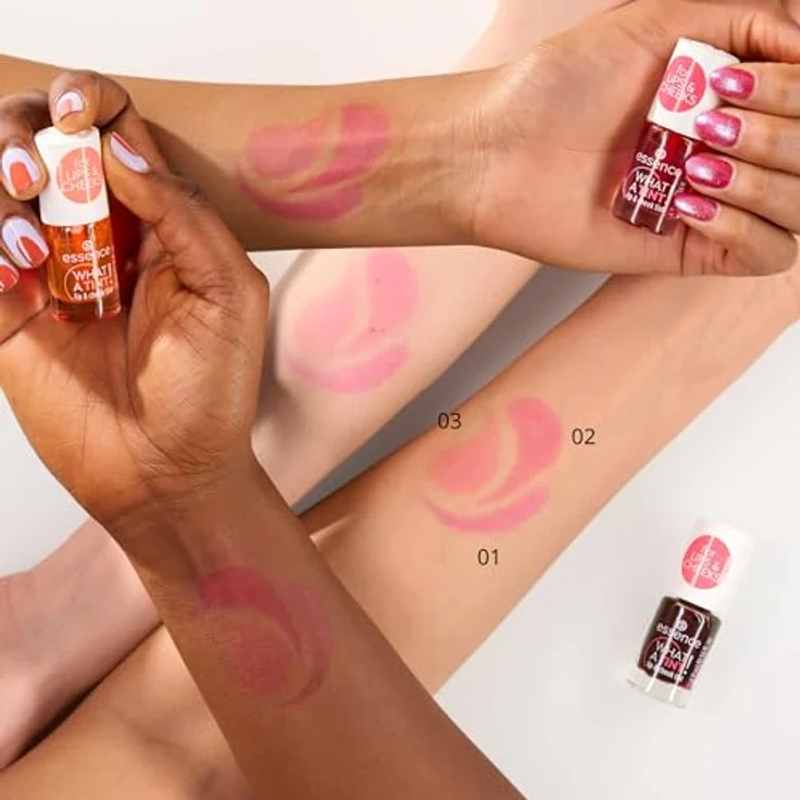 essence cosmetics WHAT A TINT! lip & cheek tint, Highlighter, Nr. 01 Kiss from a rose, pink, langanhaltend, natürlich, vegan, Mikroplastik Partikel frei, Nanopartikel frei (4,9ml) – Bild 5