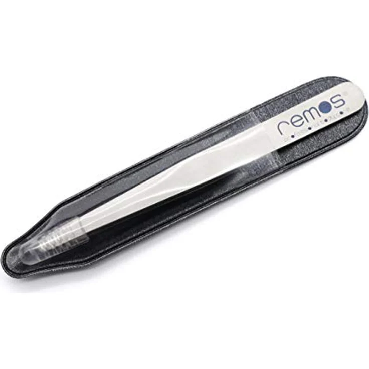 remos professional body care REMOS Augenbrauenpinzette mit runder Spitze, rostfreier Edelstahl, 9,5 cm, inkl. Schutzetui – Bild 4