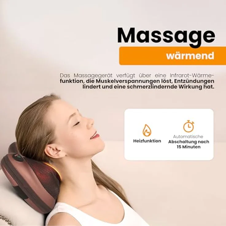 Extralink Smartlife Massage Pillow, Massagegerät mit Infrarot-Heizfunktion und Shiatsu-Massage, vielseitig einsetzbar – Bild 4