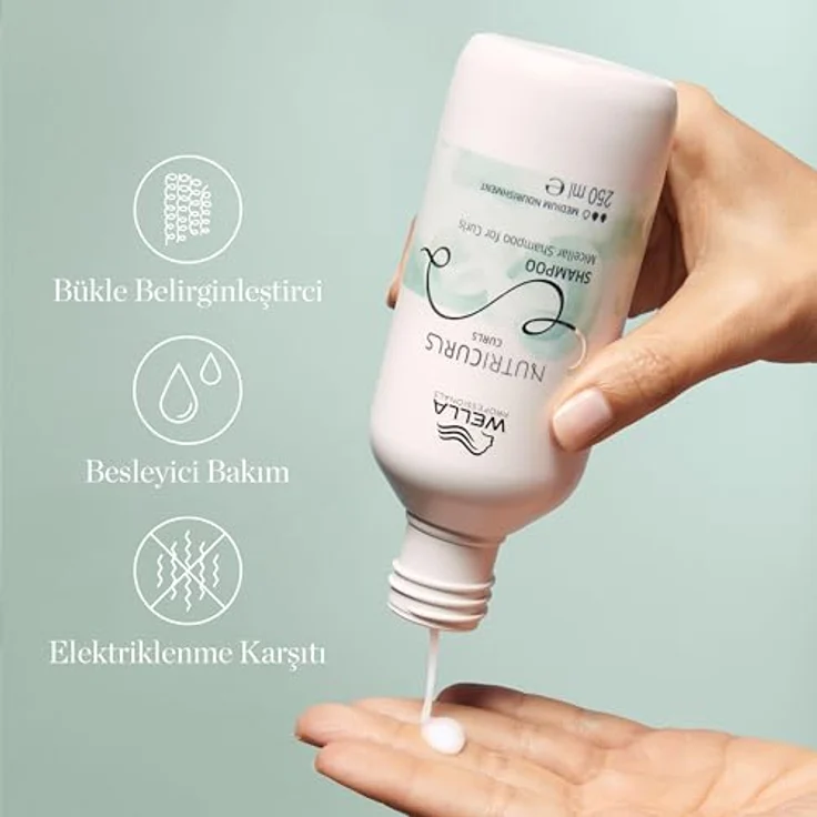 Wella Professionals NutriCurls Micellar Shampoo für Locken – Anti-Frizz-Shampoo für definierte Wellen und Locken – mit Jojobaöl und Panthenol – 250 ml – Bild 2