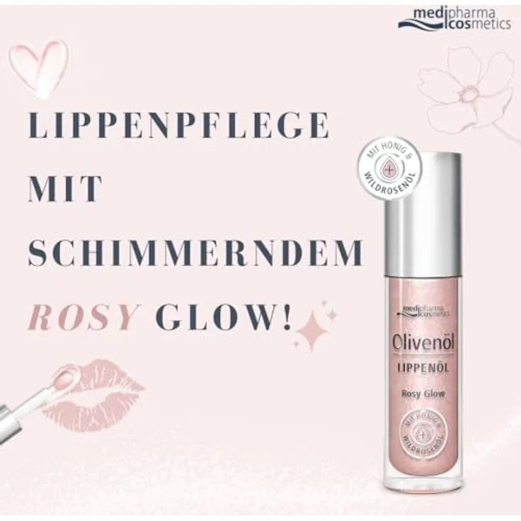 Dr. Theiss Olivenöl Lippenöl, rosy glow, 4 ml, feuchtigkeitsspendende Lippenpflege – Bild 5