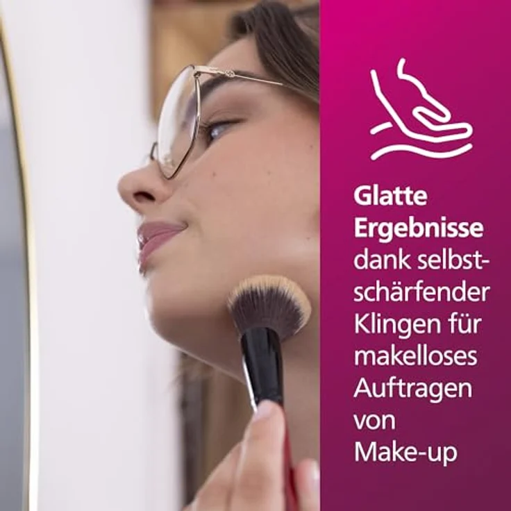 Philips Gesichtsepilierer Series 5000 BRR454/00, mit integriertem LED-Spiegel und Reinigungsbürste, hypoallergen und kompakt – Bild 5