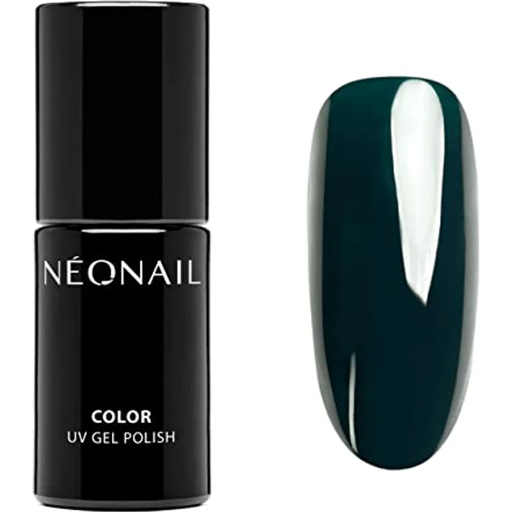 NEONAIL Midnight Match Color UV Nagellack Gel-Nagellack, 7,2 ml, intensiver Schwarzer Farbton mit Glitterpartikeln aus der Winter Kollektion 2022 – Bild 1