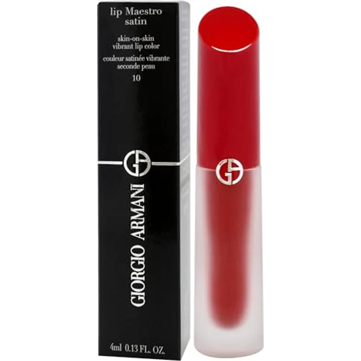 Armani Lip Maestro Satin, Hochpigmentierter Lippenstift mit samtigem matten Finish und pflegender Formel, 4 ml – Bild 4