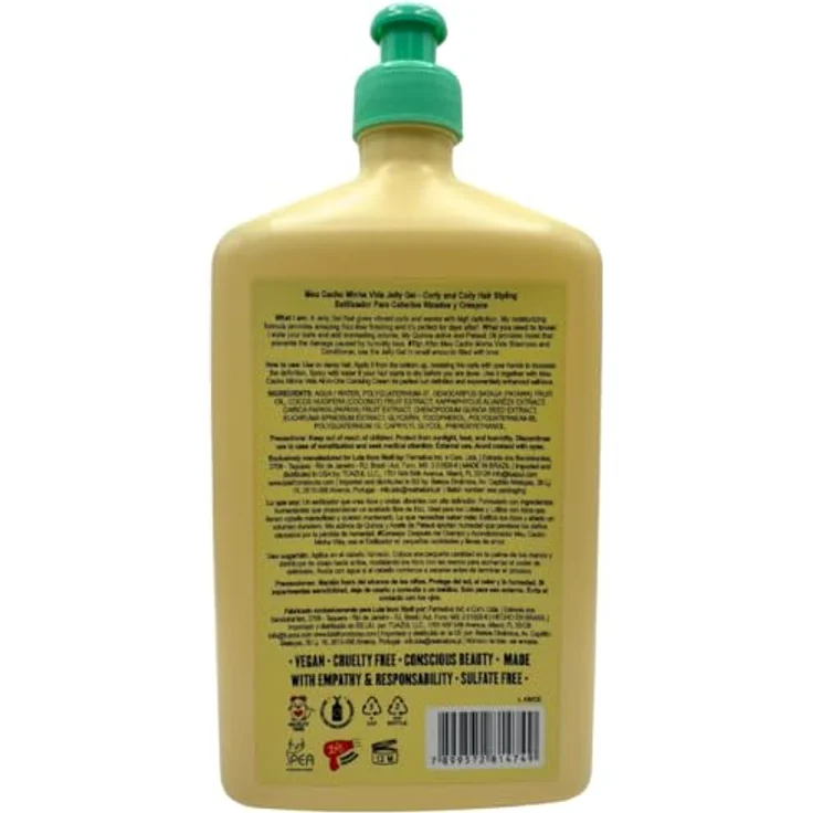 Lola Meu Cacho Minha Vida Jelly Gel 500ml, Lockendefinitionsgel für lebendige Locken und Wellen mit hoher Auflösung – Bild 2