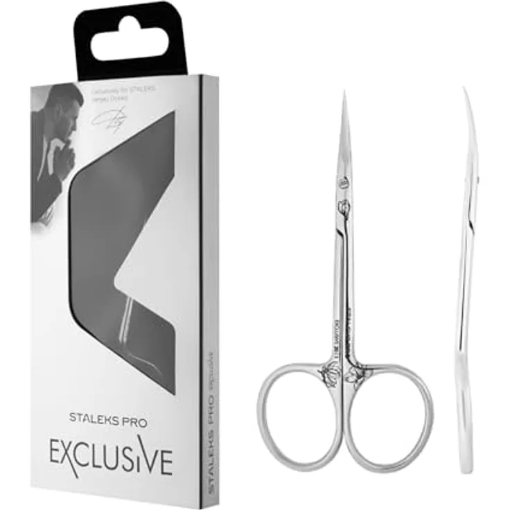 Staples Cuticle Scissors SX 20/1m, Nagelpflegegerät mit einzigartigem gebogenem Griffdesign und klassischen scharfen Klingen