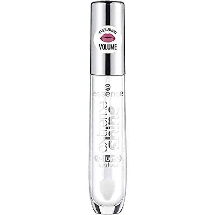 essence extreme shine volume lipgloss, Lip Gloss, Nr. 01 Crystal Clear, transparent, strahlend frisch, glänzend, transluzent, vegan, ölfrei, ohne Alkohol (5ml) – Bild 1