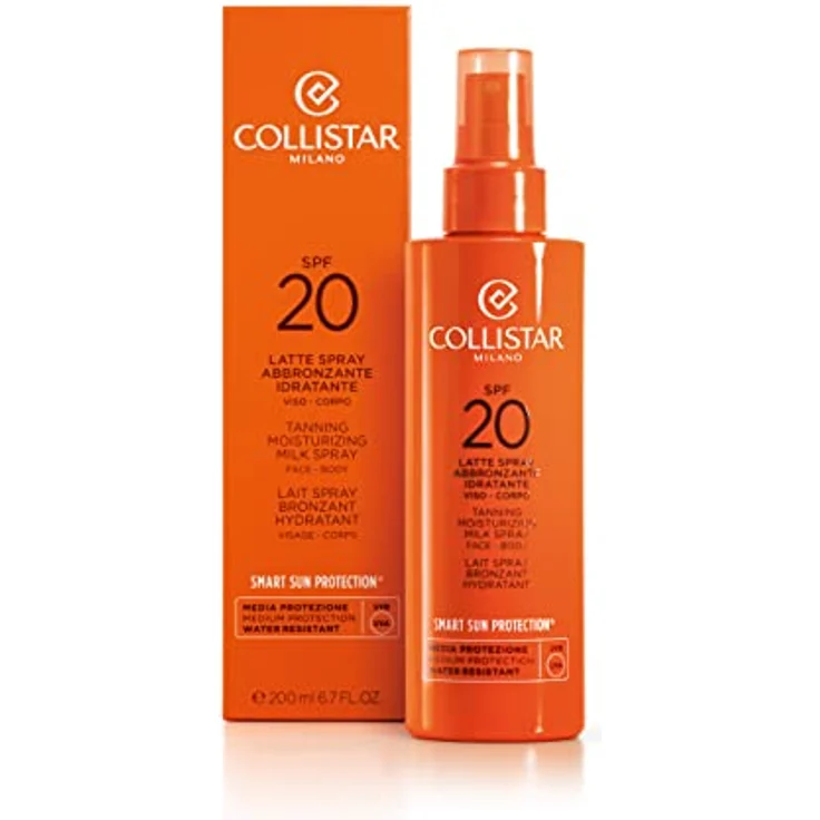Collistar Smart Sun Protection Tanning Moisturizing Milk Spray SPF20 Sonnenspray für Körper und Gesicht 200 ml – Bild 2