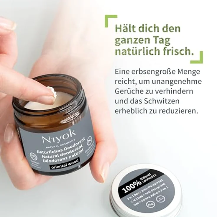 Niyok - 2in1 Deodorant Creme Oriental wood - 40 ml – Bild 5